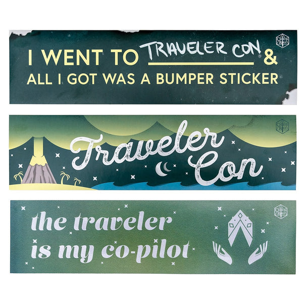 Traveler Con Bumper Sticker 3-Pack Set