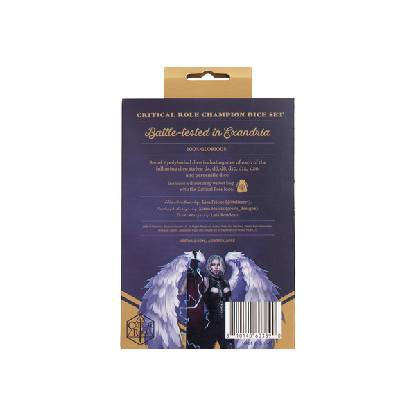 Critical Role Champion Dice Set: Yasha Nydoorin