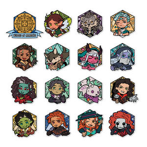 Heroes of Aramán Chibi Sticker Set 16-Pack