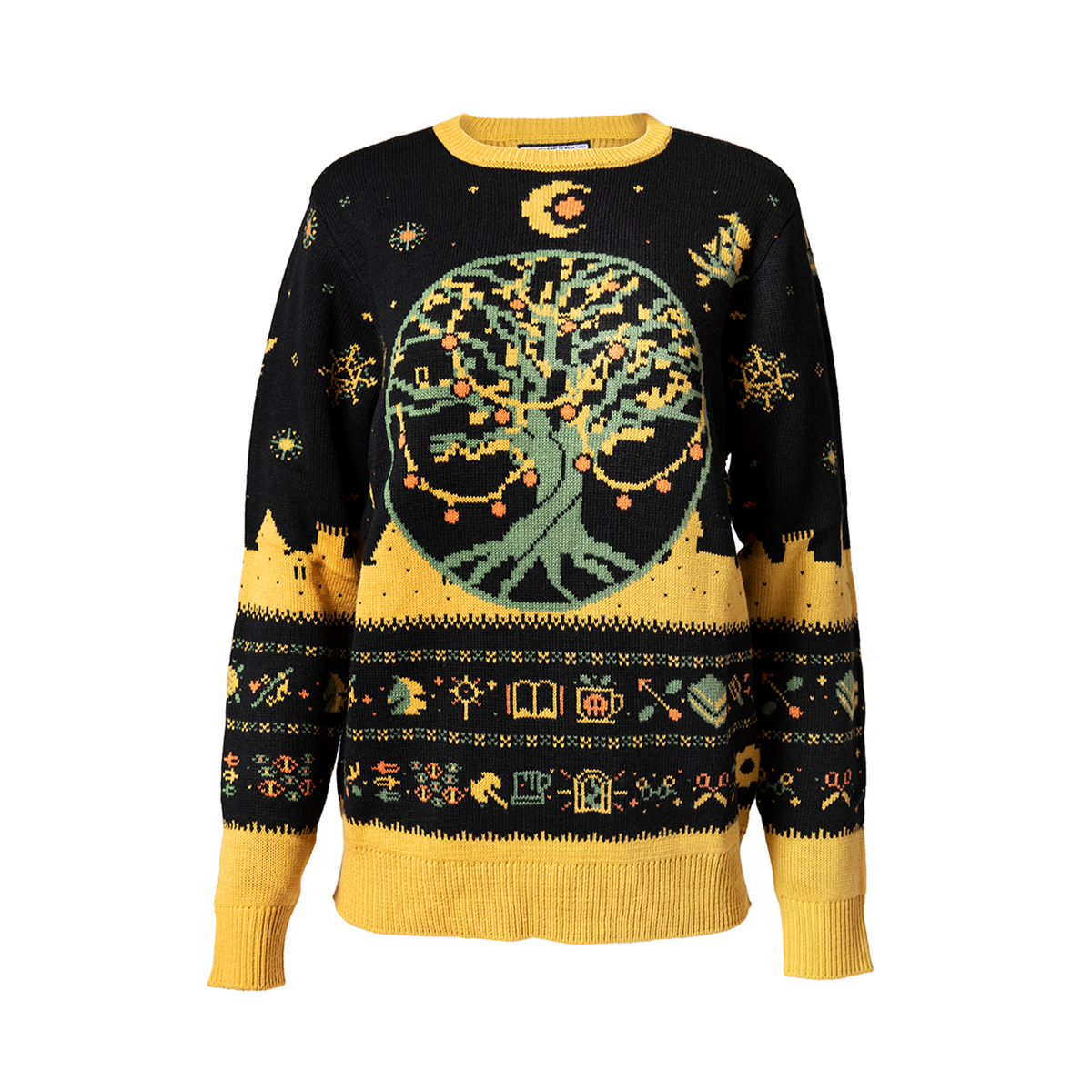 Black and gold ugly christmas sweater online